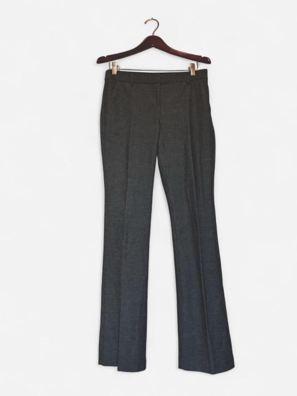 Express Columnist Barely Boot Mid Rise Charcoal Dress Pants